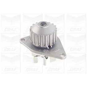 Bild av GRAF PA837 Pompe à eau 18 avec bague d&#039;étanchéité mécanique Tôle d&#039;acier 53,2 pour transmission par courroie de distribution PEUGEOT: 207 3/5 portes