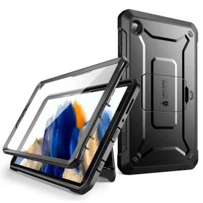 Bild av SUPCASE Fodral för Samsung Galaxy Tab A9 8,7 tum (2023) Unicorn Beetle Pro med nIbyggt Skärmskydd och Stativ, Robust Helkroppsfodral (Svart)