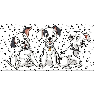 Bild av Jerry Fabrics Disney 101 Dalmatian Lucky Bath handduk 70 x 140 cm flerfärgad