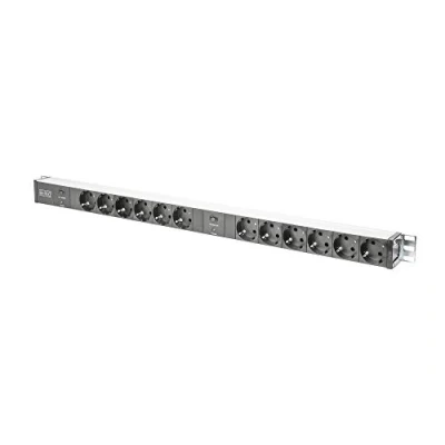 Bild av DIGITUS grenuttag 12 uttag Vertikal montering i rack 250VAC 50/60Hz 2x 16A Med 2 kablar