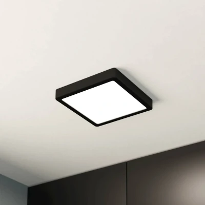 Bild av EGLO LED panel för utanpåliggande montering Fueva 5 IP20 830 svart 21x21cm