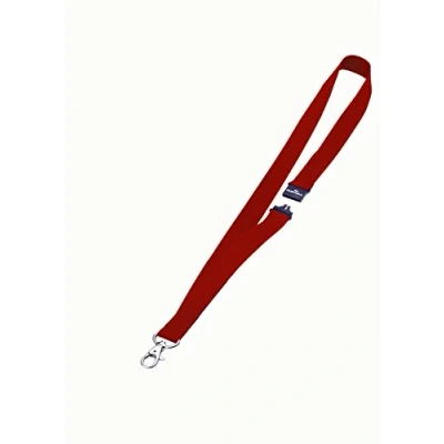 Bild av DURABLE 813703 Textilhalsband med karbinhake, röd, 10 stycken