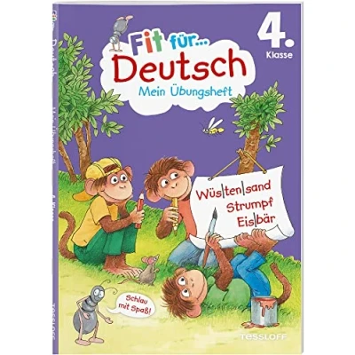Bild av Fit für Deutsch 4. Klasse. Mein Übungsheft: Silbentrennung, Zeichensetzung, Rechtschreibung und Grammatik wiederholen üben. Am Lehrplan orientiert. Mit Lösungsheft Stickerbogen