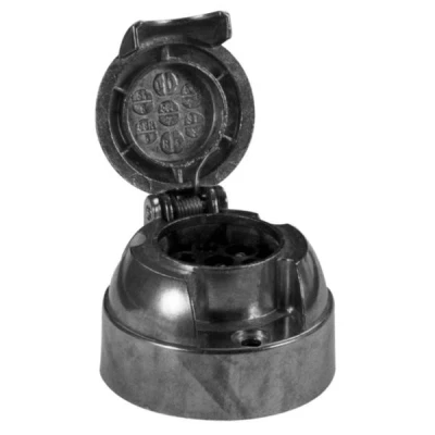 Bild av CARPOINT 0429506 Prise de remorque 12 7 Aluminium, Métal avec enveloppe protectrice contre l&#039;eau projetée ISO 1724 N