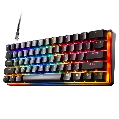 Bild av SteelSeries Apex Pro Mini hypermagnetiskt tangentbord Världens snabbaste Justerbar manövrering Kompakt 60 % formfaktor RGB PBT keycaps USB C Amerikansk QWERTY Layout