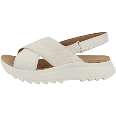 Bild av Clarks DashLite Wish Sandal, White Interest, 36 EU, Vitt intresse, EU