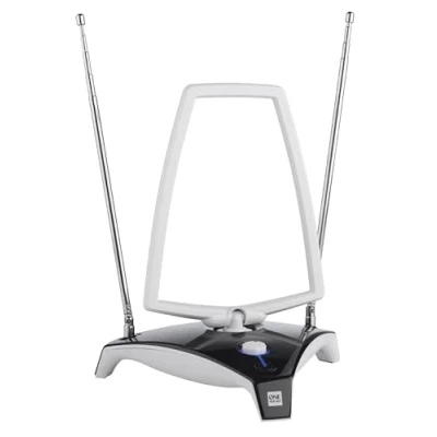 Bild av One for All 3G/4G/5G blockfilter DVB T2 inomhusantenn digital TV i Full HD roterbar och lutbar 0 till 15 km räckvidd vit SV9360 5G, färgglad