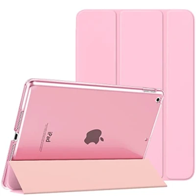 Bild av MoKo Case for iPad 10.2 9th Generation 2021/ 8th 2020/ 7th 2019, Slim Stand Hard Back Shell Smart Cover inch, Auto Wake/Sleep, Flowers Pink