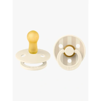 Bild av BIBS Studio Colour Napp 2 Pack Latex Stl Rund, Pin/Ivory Vanilla Mix