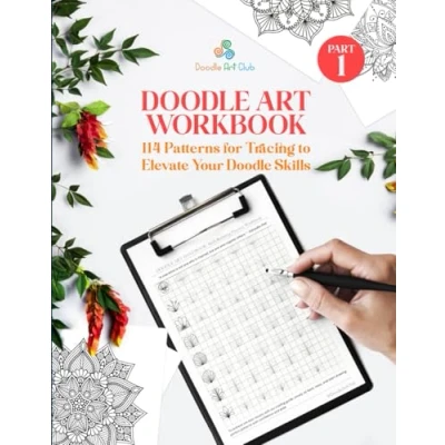 Bild av Doodle Art Practice Workbook: 114 Patterns for Tracing to Elevate Your Skills