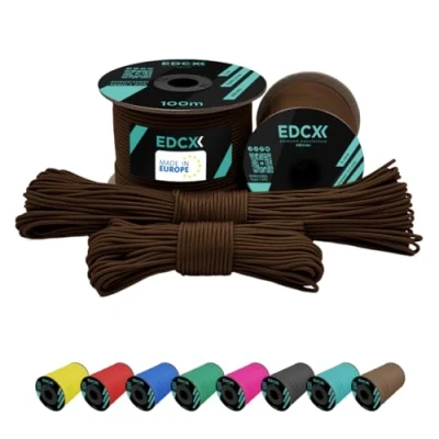 Bild av EdcX 2 mm Nylon Paracord 275 (50 och 100 m) 100% nylonrep, 3 tråds sladd, Nylonsnöre i många färger