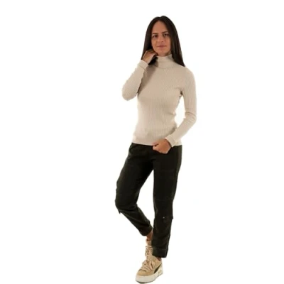 Bild av ONLY Onlkarol ROLL NECK Stickad tröja, Storlek: Large, Pumice stone