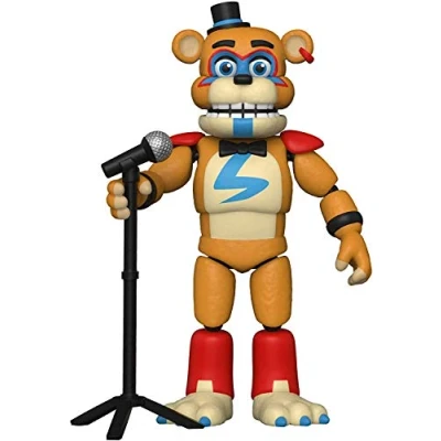 Bild av Funko Action Figure: Five Nights at Freddy&#039;s (FNAF) PizzaPlex Glamrock Freddy Fazbear FNAF Pizza Simulator samlarobjekt presentidé officiella handelsvaror för pojkar och flickor