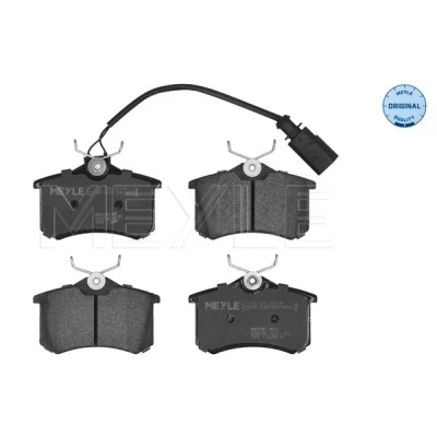 Bild av MEYLE 025 235 5417/W Jeu de plaquettes frein ORIGINAL Quality Essieu arrière contact signal d&#039;usure inclus avec tôle anti bruit