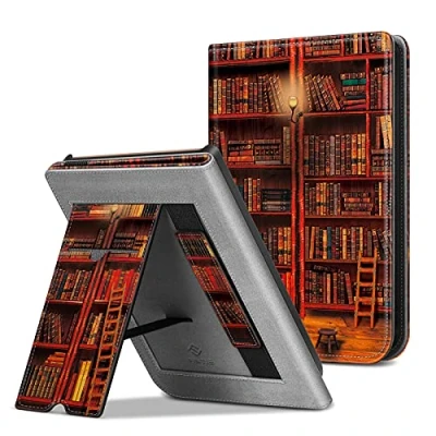 Bild av FINTIE Fodral för plånbok Touch HD 3/Touch Lux 4/Touch 5/Basic 2/Color (2020), skyddsfodral med skaka, kortplats och handrem, automatisk standby/väckarklocka, bibliotek