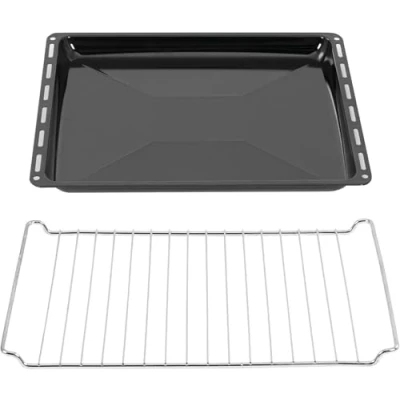 Bild av ICQN bakplåt uppsättning 445 x 375 35 mm för ugn Emaljerad Droppskål Matlagningsgaller Ugnsgaller Lämplig bubbelpool Bauknecht Ignis IKEA 481245819334 481010683241