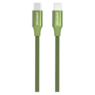 Bild av GreyLime Braided USB C til 60W Kabel Grön 1 m