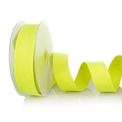 Bild av Trimz Webbing, Bomull, Neon Gul, 5 m x 30 mm