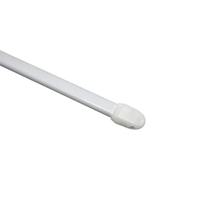 Bild av GARDINIA gardinstång för fönster, Platt oval, Utdragbar, Metall/plast, Vit, 50 80 cm, 2 st