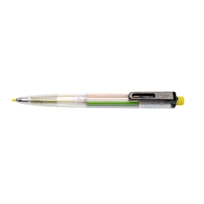 Bild av Pentel PH158ST1 infällbar färgpenna, 8 färgglada skriv och ritfärger i en penna, transparent hölje, påfyllningsbar, 2,0 mm linje, förpackning med 1