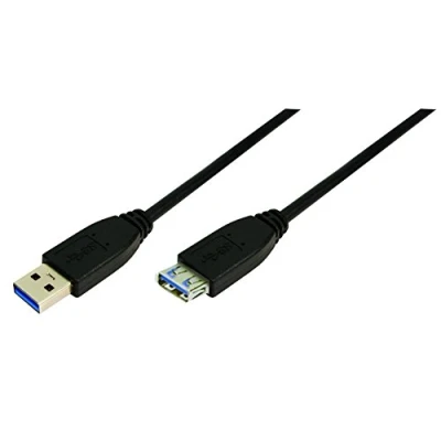 Bild av LogiLink CU0041 USB 3.0 A typ hane till hona kabel, 1 meter längd, längd