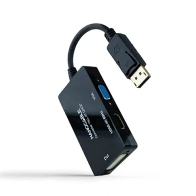 Bild av NANOCABLE 10.16.3301 ALL DISPLAYPORT till HDMI/DVI/VGA omvandlare, 20 cm, färg svart