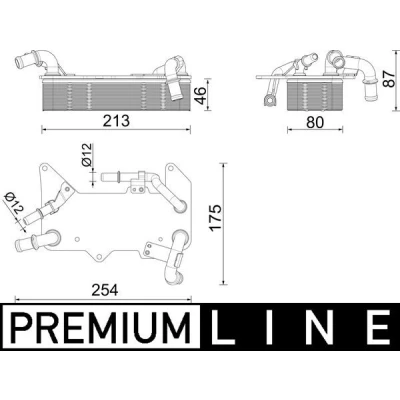 Bild av Oljekylare, automatisk transmission Mahle CLC 287 000P