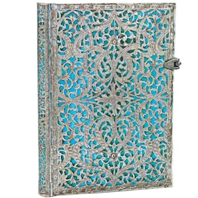 Bild av Carnet à couverture rigide Maya Bleu Midi Ligné 240 p.: Lined