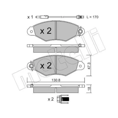 Bild av Bromsbeläggsats, Framaxel, nissan kubistar skåp, renault kangoo, kangoo express, 41060 00QAF, 00QAG, 77 01 205 995, 996