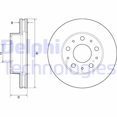 Bild av Bromsskiva DELPHI BG9180C