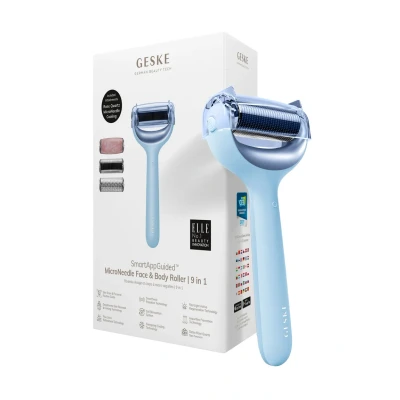 Bild av Geske Microneedle FACE BODY Roller 9 IN 1 Electronic Tools SMARTAPPGUIDED Ansiktsvård tillbehör, Storlek: One Size, Aquamarine