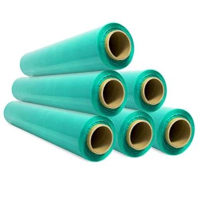 Bild av Elastisk förpackningsfilm, grön plastfilm för förpackning, plastrulle transport och flyttskydd, rulle 50 cm upp till 400 m töjbar Offituria (grön, 6 stycken)