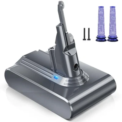 Bild av V7 ersättningsbatteri för Dyson batteri med SV11 Animal Trigger About solute Motorhead Pro Fluffy Mattress dammsugare 2 filter