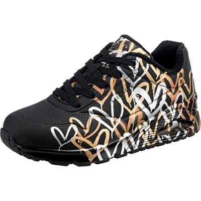 Bild av Skechers Sport UNO Sneakers black/multicoloured metallic, Storlek: 39.5, Black/multi coloured metallic Pu