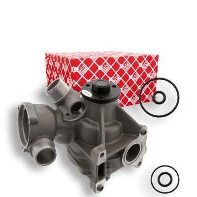 Bild av FEBI BILSTEIN 05357 Pompe à eau Fonte d&#039;aluminium avec bague d&#039;étanchéité Métal MERCEDES BENZ: Classe S Berline, 190, SL Cabriolet