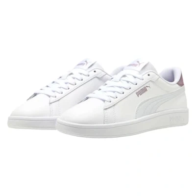 Bild av Puma Smash 3.0 Unisex Sneakers white/silvercoloured/plum jam, Storlek: 36, White/silver coloured/plum jam Skinn och skinnimitation