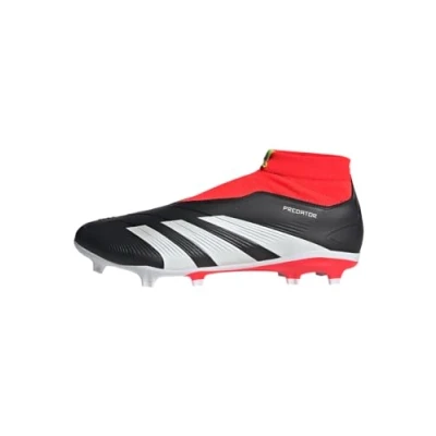 Bild av adidas Performance Predator League Laceless FG Fotbollsskor fasta dobbar, Storlek: 38 2/3, Core black/footwear white/solar red Konstmaterial/textil