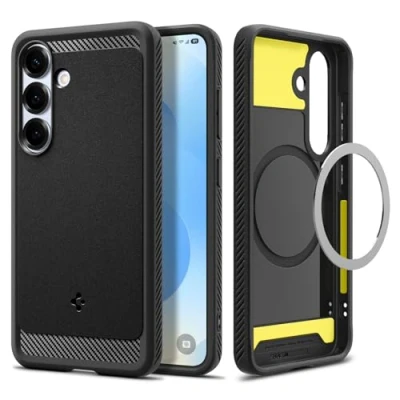 Bild av Spigen Rugged Armor MagFit Case för Samsung Galaxy S25 Plus Skal Fodral, Kompatibel med MagSafe Svart