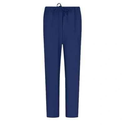 Bild av MISEMIYA Unisex Byxor Elastisk Midja Arbetsuniform Klinik Sjukhus BZ 6802, Marinblå, XS