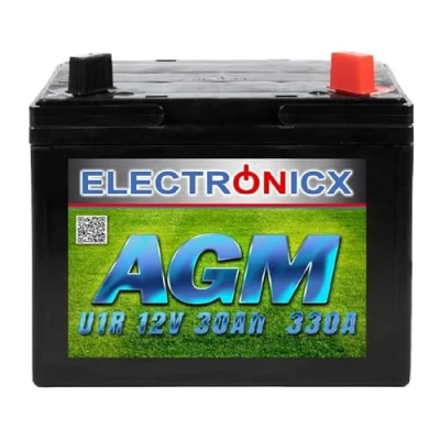 Bild av Electronicx gräsklippare batteri 12V 30Ah AGM för gräsklipparbatteri 30 Ah åkgräsklippare traktor plus höger U1R 330A