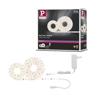 Bild av Paulmann 78973 SimpLED Strip Set 7,5 m LED Stripe 20 W ljusremsor 3 000 K varmvitt ljusband belagt