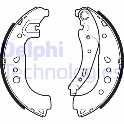 Bild av DELPHI LS2109 Mâchoires De Frein 229 42 RENAULT: Twingo 3, SMART: Forfour II 5 portes