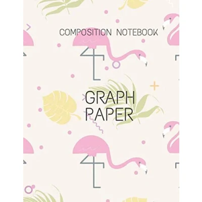 Bild av Flamingo graph paper notebook: Math and Science Composition Notebook for Students, 8.5x11 inch, 500 pages
