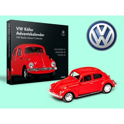 Bild av FRANZIS 55255 VW Käfer Adventskalender, rot, Metall Modellbausatz im Maßstab 1:43, inkl. Soundmodul und 52 seitigem Begleitbuch