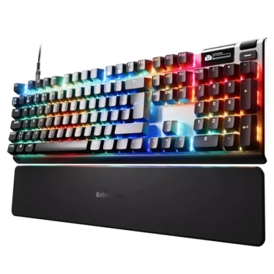 Bild av SteelSeries Apex Pro Gen 3 Hypermagnetiskt tangentbord för spel OmniPoint 3.0 Justerbar aktivering Rapid Trigger Skyddsläge Tap/SOCD OLED RGB PBT Keycaps NOR Layout QWERTY