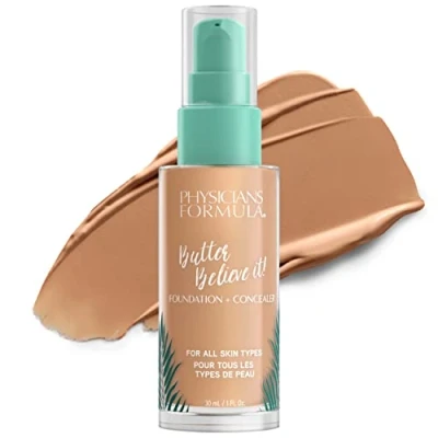 Bild av Physicians Formula Murumuru Smör Tro på det! Foundation + Concealer, Krämig och Concealer för en Strålande Lyster, med Murumuru, Cupuaçu Tucuma Butter, Medium