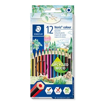 Bild av Staedtler 185 C12 Noris Farbstiftetui mit 12 sortierten Farben, Farbstifte