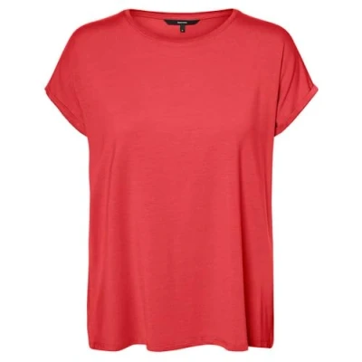 Bild av VERO MODA dam Tröja Vmava Plain Ss Top Gajrs Noos, Cayenne, S