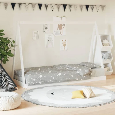 Bild av VidaXl Sängram För Barnsäng Vit 80X200 Cm Massiv Furu