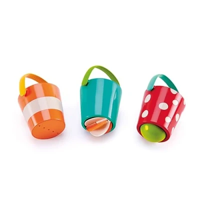 Bild av Hape Happy Buckets Set, Three Water Wheel Bath Time Toys for Toddlers, Multicolour